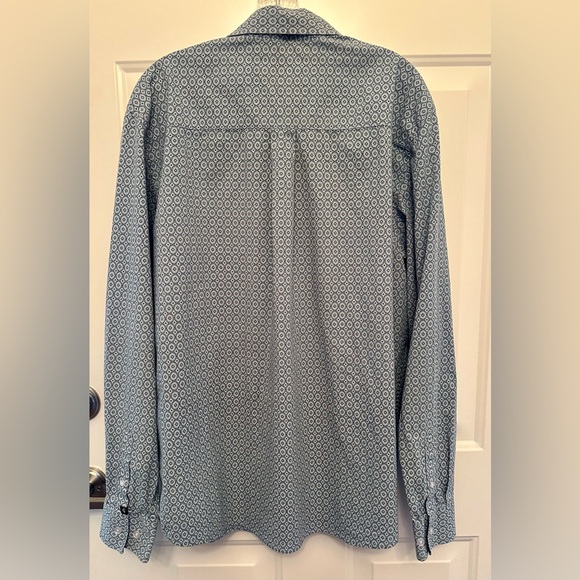 Cody James Core Men’s Button Down Shirt | Blue Geometric Print | Size Large - Picture 6 of 7
